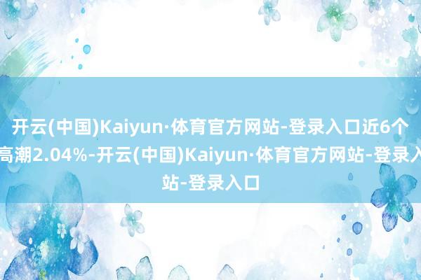 开云(中国)Kaiyun·体育官方网站-登录入口近6个月高潮2.04%-开云(中国)Kaiyun·体育官方网站-登录入口