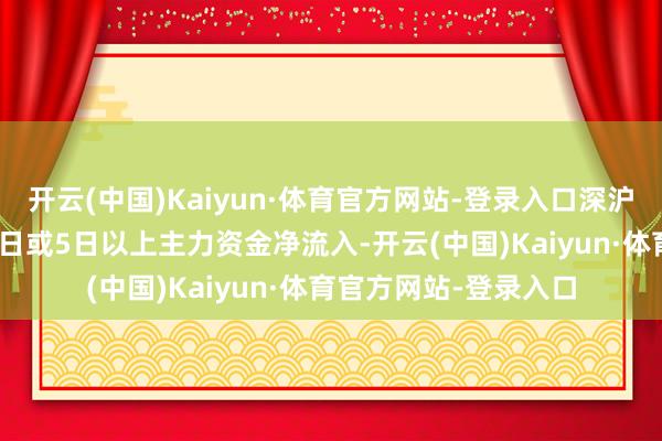 开云(中国)Kaiyun·体育官方网站-登录入口深沪北共48只个股联贯5日或5日以上主力资金净流入-开云(中国)Kaiyun·体育官方网站-登录入口