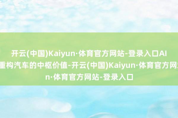 开云(中国)Kaiyun·体育官方网站-登录入口AI大模子正在重构汽车的中枢价值-开云(中国)Kaiyun·体育官方网站-登录入口