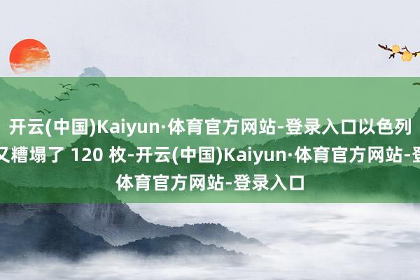 开云(中国)Kaiyun·体育官方网站-登录入口以色列的不毛又糟塌了 120 枚-开云(中国)Kaiyun·体育官方网站-登录入口