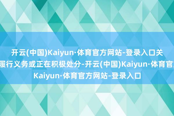 开云(中国)Kaiyun·体育官方网站-登录入口关键是看是否也曾履行义务或正在积极处分-开云(中国)Kaiyun·体育官方网站-登录入口