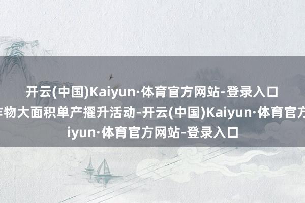 开云(中国)Kaiyun·体育官方网站-登录入口 运行实施粮油作物大面积单产擢升活动-开云(中国)Kaiyun·体育官方网站-登录入口