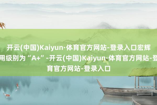 开云(中国)Kaiyun·体育官方网站-登录入口宏辉转债信用级别为“A+”-开云(中国)Kaiyun·体育官方网站-登录入口