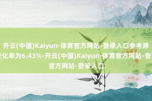 开云(中国)Kaiyun·体育官方网站-登录入口参考原油的变化率为6.43%-开云(中国)Kaiyun·体育官方网站-登录入口