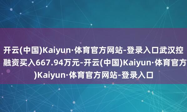 开云(中国)Kaiyun·体育官方网站-登录入口武汉控股（600168）融资买入667.94万元-开云(中国)Kaiyun·体育官方网站-登录入口